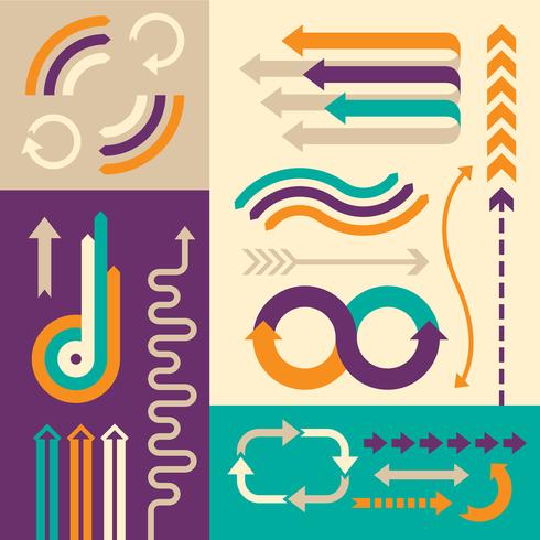 Arrows set vector