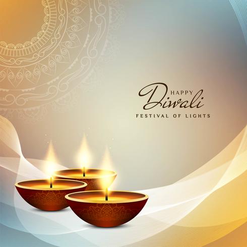 Fondo abstracto decorativo de Diwali feliz vector