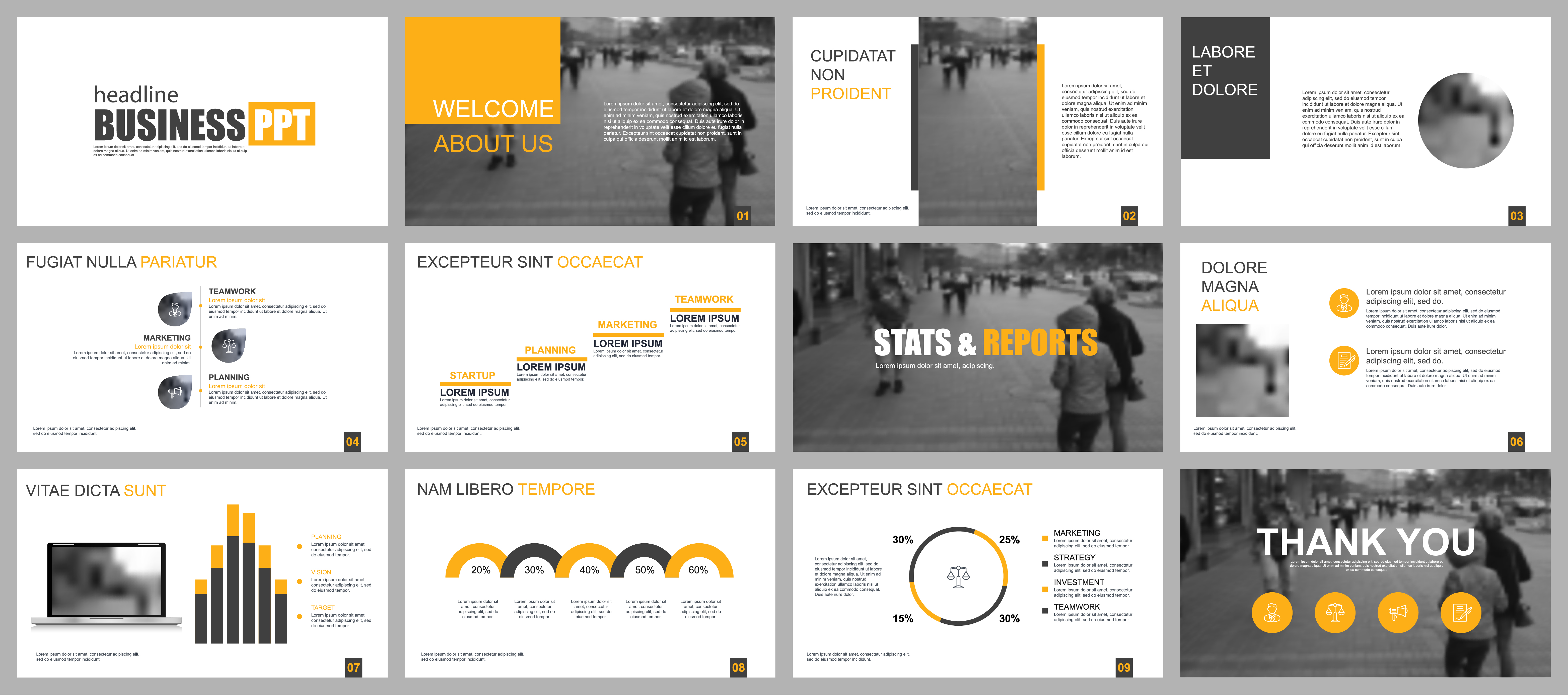 business powerpoint templates vector