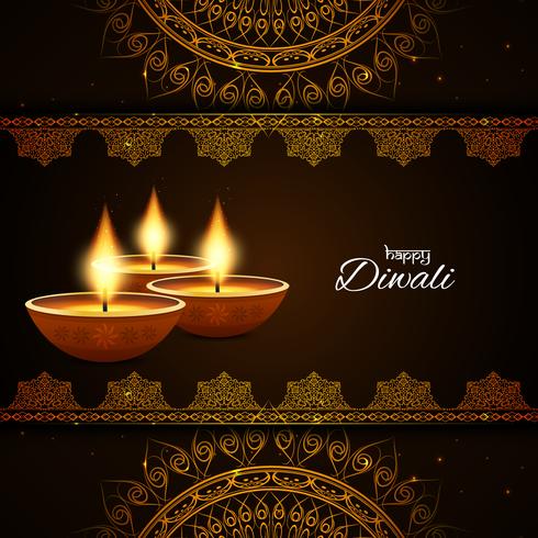 Fondo abstracto decorativo de Diwali feliz vector