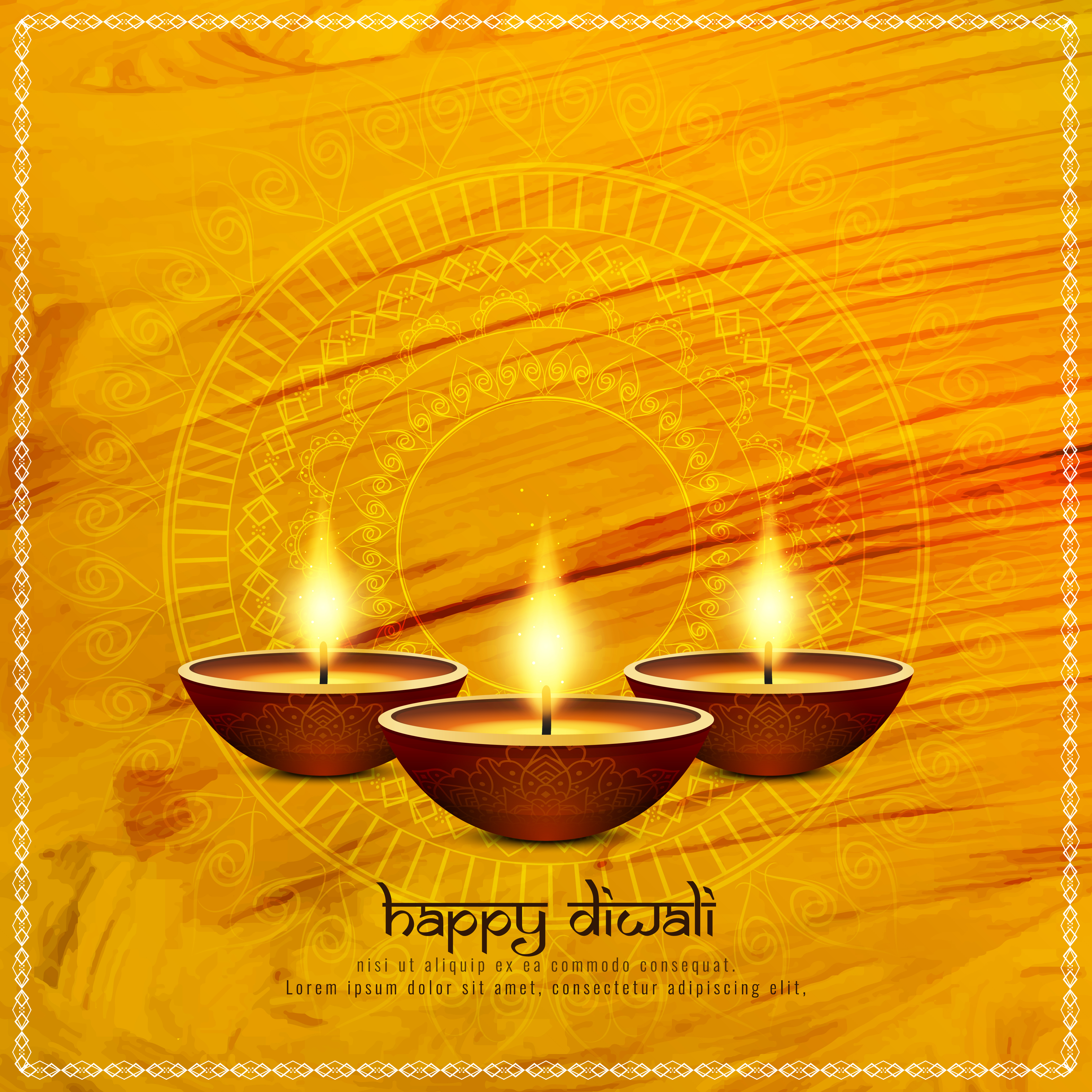 Abstract beautiful Happy Diwali festival greeting