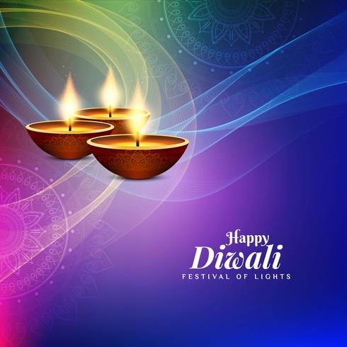 Abstract Happy Diwali beautiful decorative background vector
