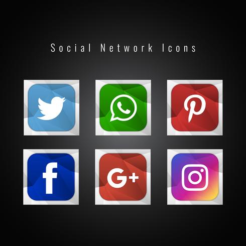 Abstract social media icon background vector