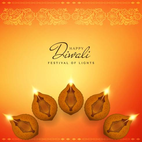 Abstract Happy Diwali beautiful decorative background vector