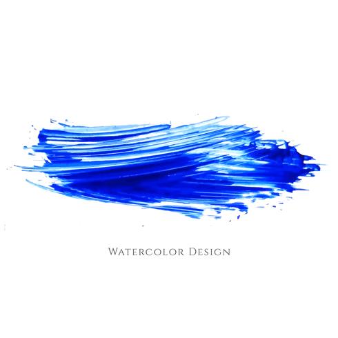 Abstract blue watercolor strokes design vector