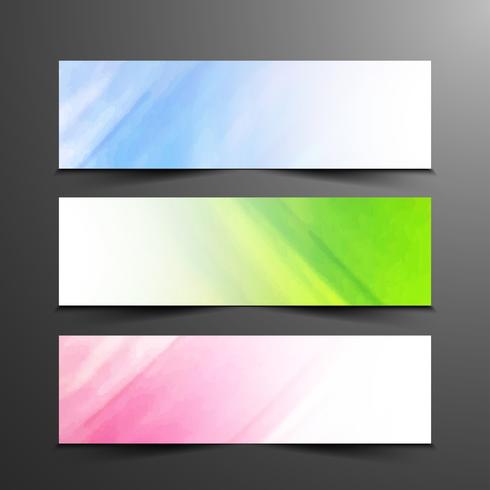 Abstract modern banners set vector