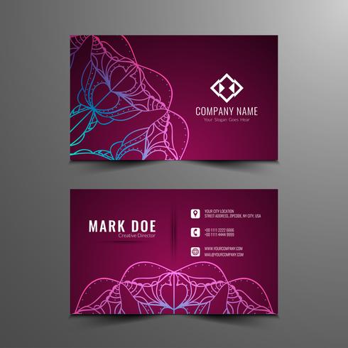 Abstract artistic business card template  vector