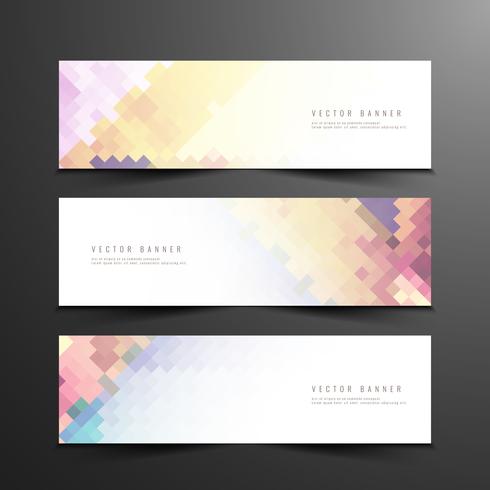 Conjunto de banners moderno abstracto vector