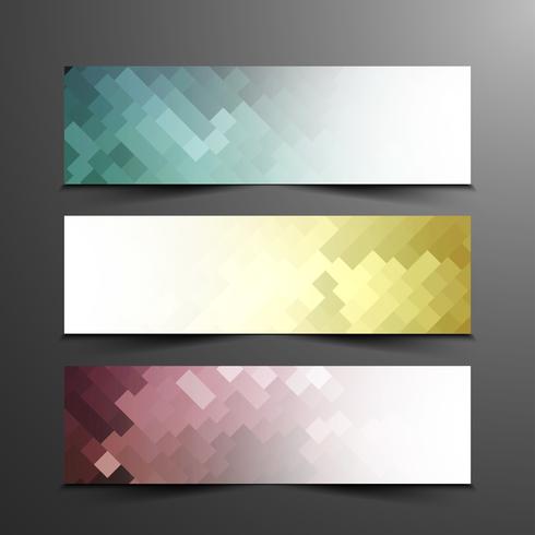 Conjunto de banners moderno abstracto vector