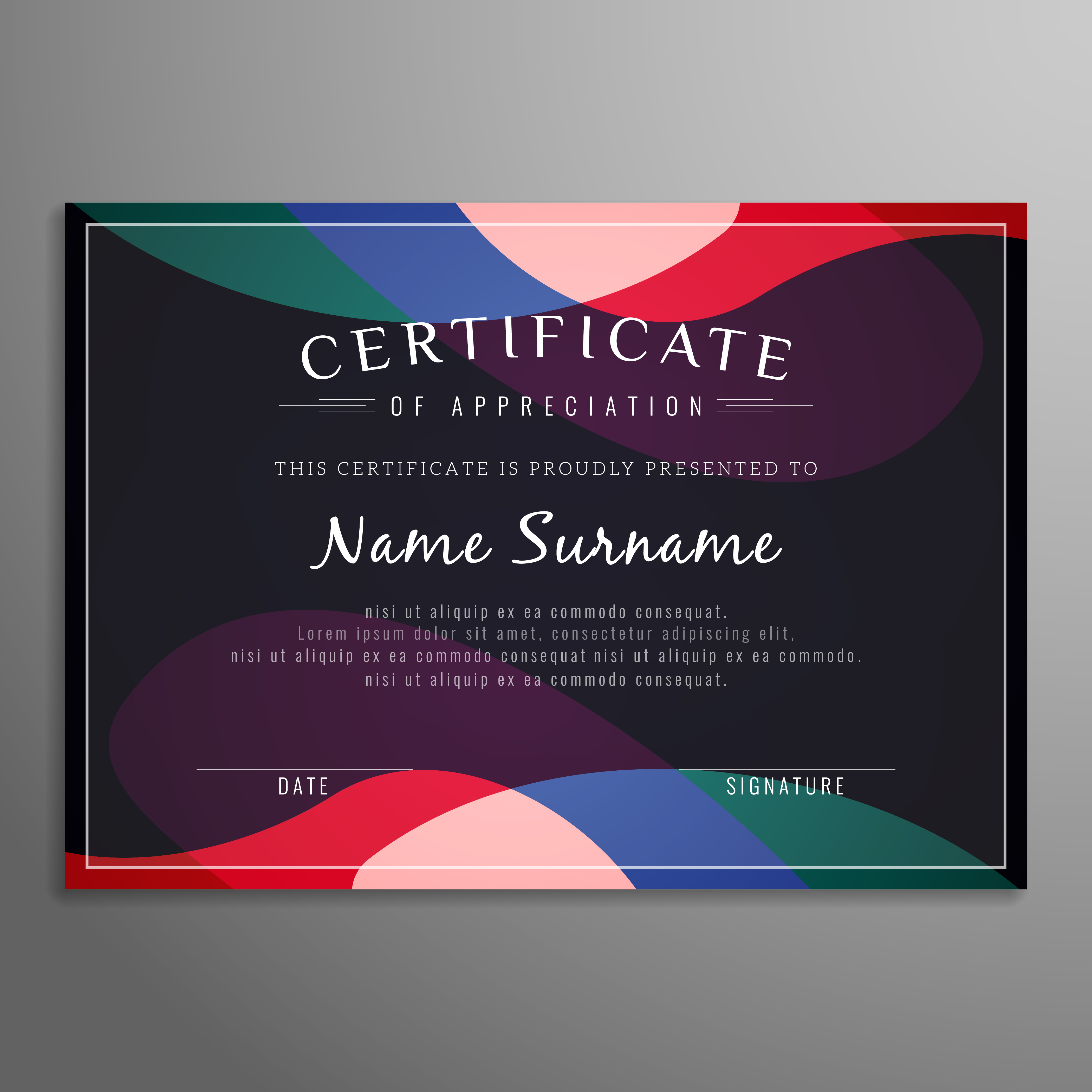 Abstract modern certificate design template 252975 Vector Art at Vecteezy