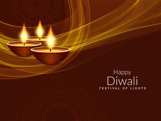 Fondo con estilo abstracto feliz festival de Diwali vector