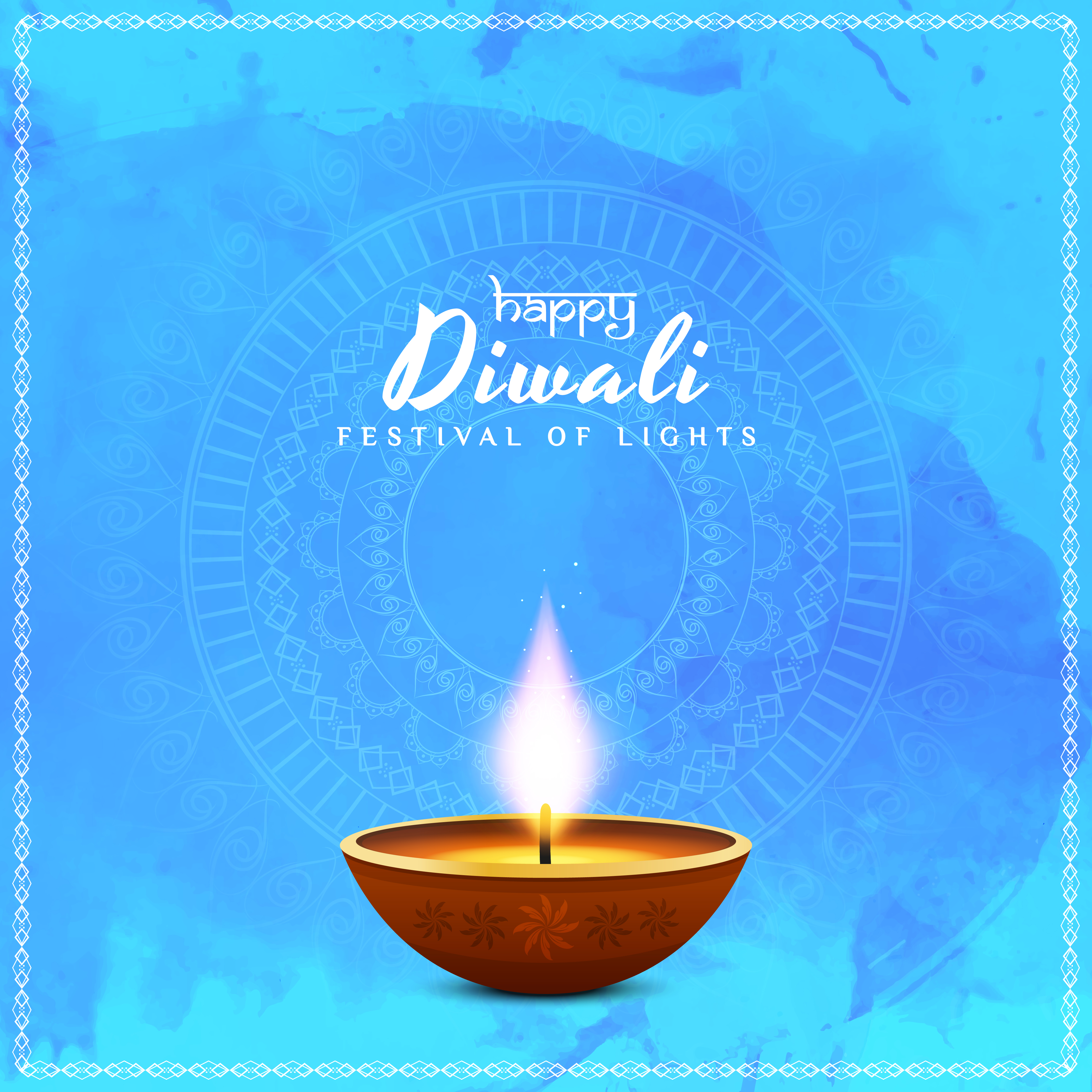 Abstract Happy Diwali vector background - Download Free ...