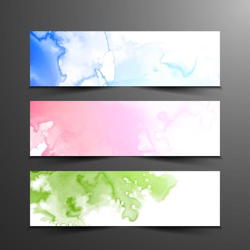 Conjunto de banners moderno abstracto vector