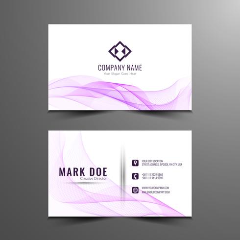 Abstract stylish wavy business card design vector