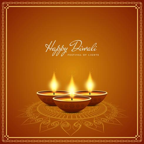 Abstract decorative Happy Diwali background vector