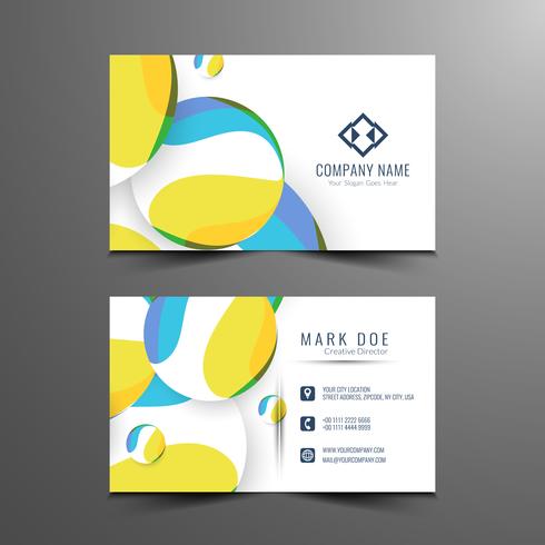 Abstract colorful modern business card template  vector
