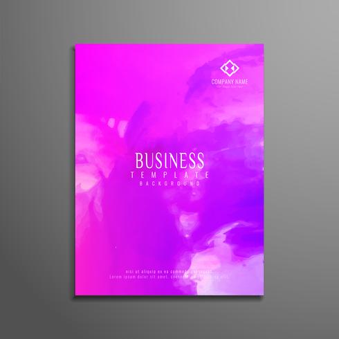 Abstract watercolor business flyer template design vector