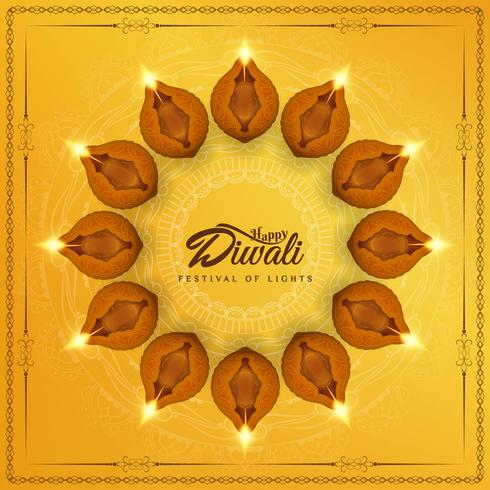 Fondo religioso abstracto elegante feliz Diwali vector