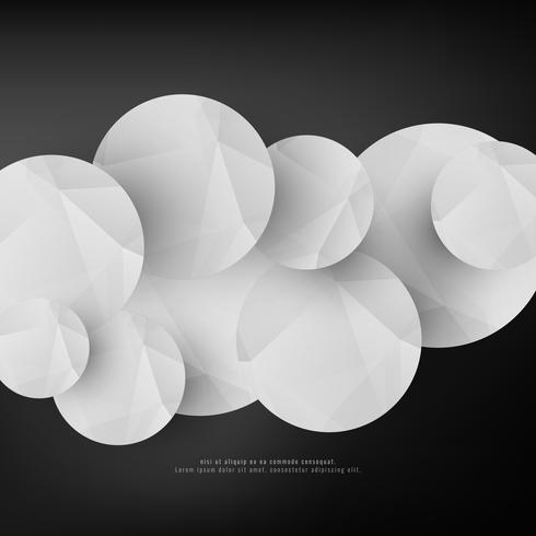 Abstract geometric circles background vector