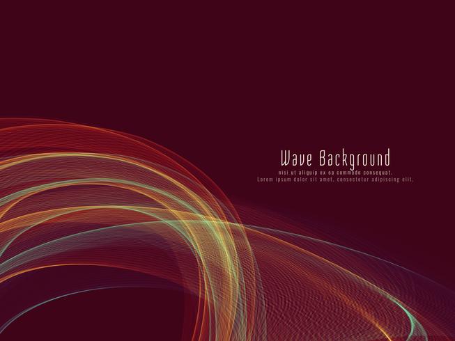 Abstract colorful glowing wave background vector