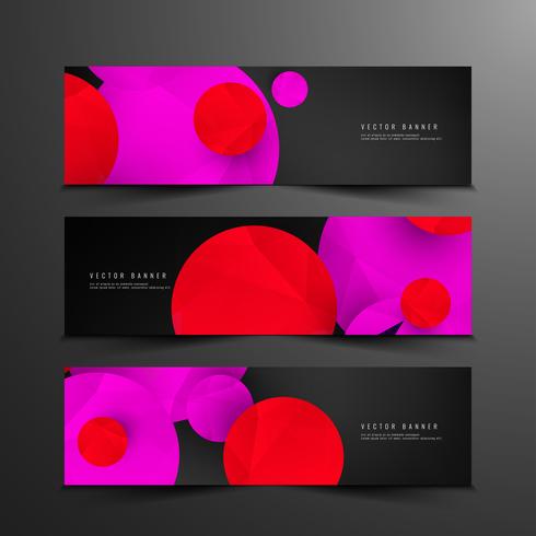 Conjunto de banners moderno abstracto vector