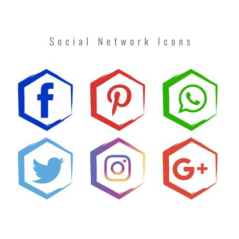 Abstract socila media icon background vector