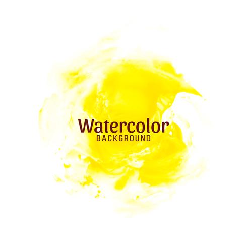 Abstract yellow watercolor design background vector