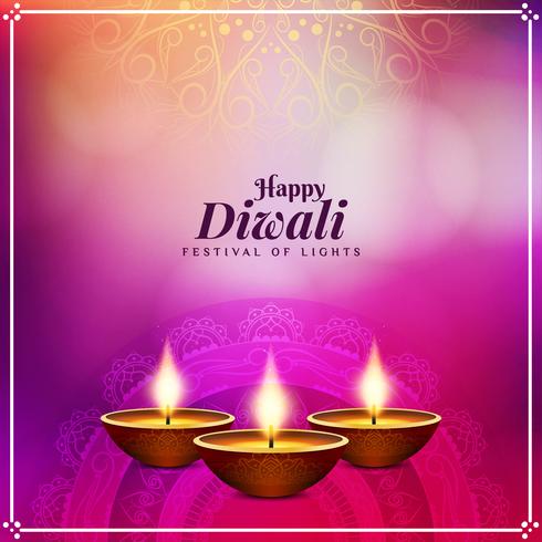 Fondo decorativo abstracto con estilo feliz Diwali vector