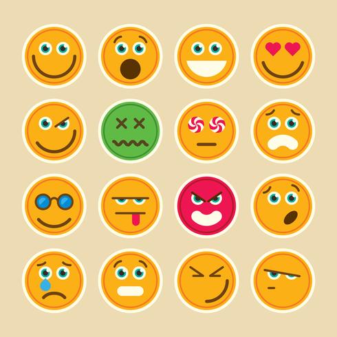 Emoticons set. vector