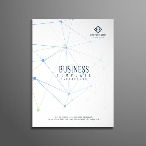 Abstract technological business flyer template design vector