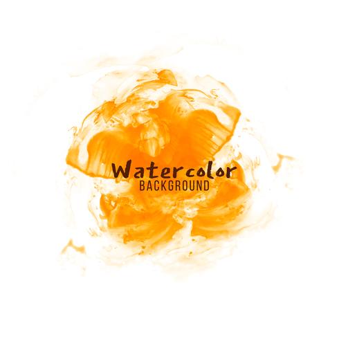 Abstract orange watercolor design background vector