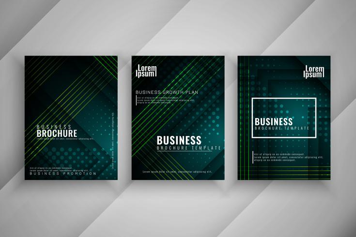 Abstract stylish business brochure set vector