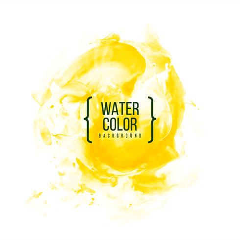Abstract yellow watercolor background vector