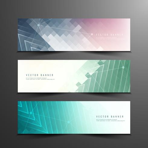 Conjunto de banners moderno abstracto vector