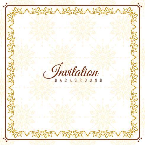 Abstract elegant Invitation background design vector