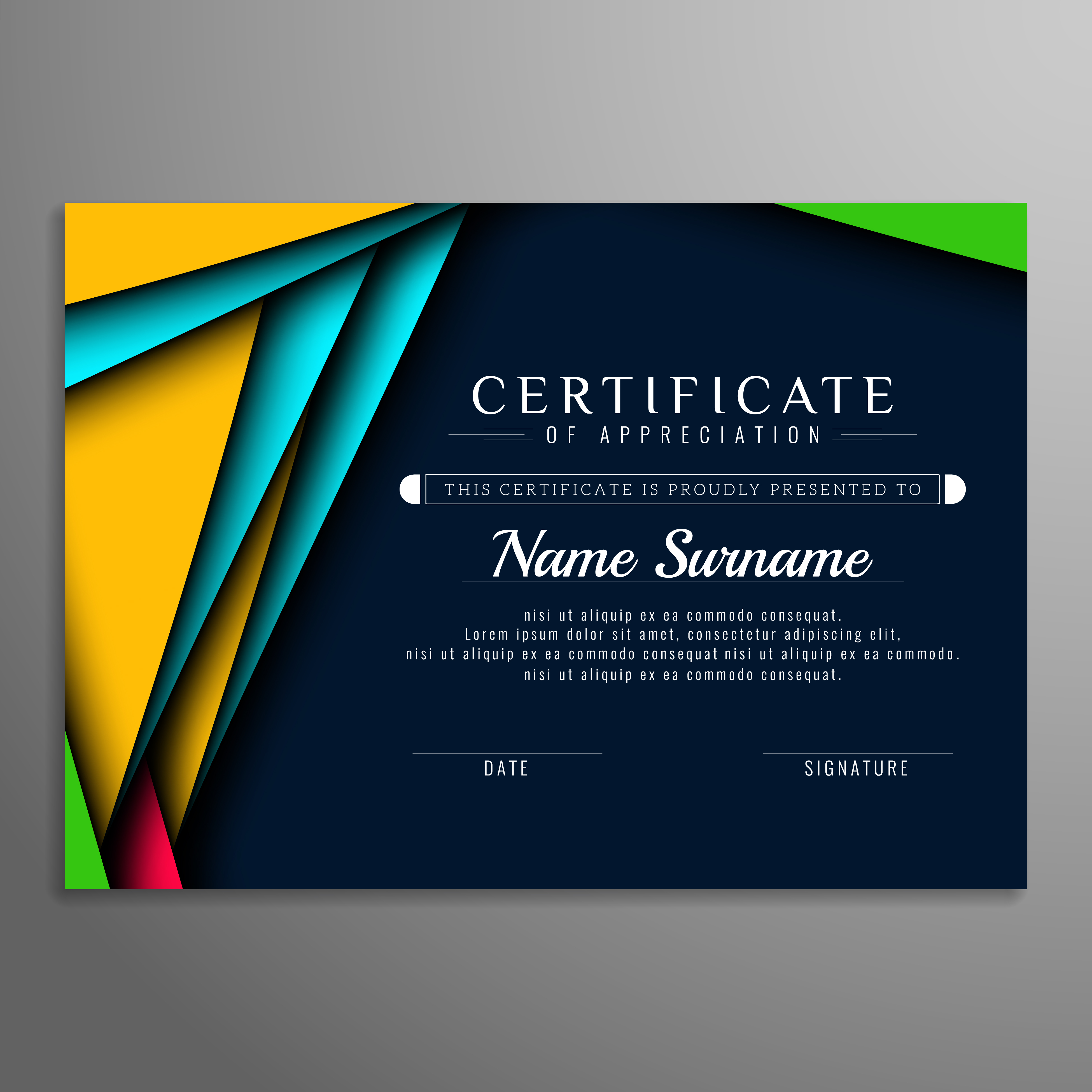 Abstract modern certificate background 253321 - Download Free Vectors