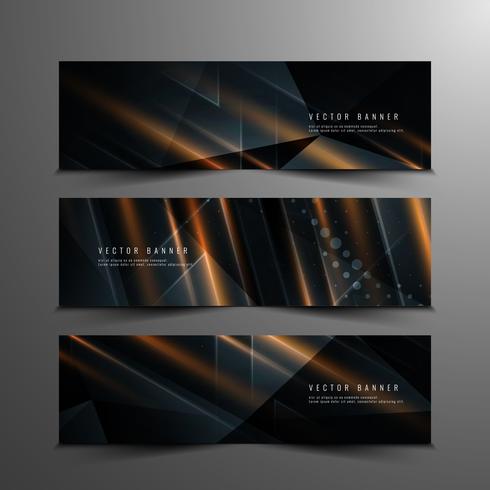 Conjunto de banners moderno abstracto vector