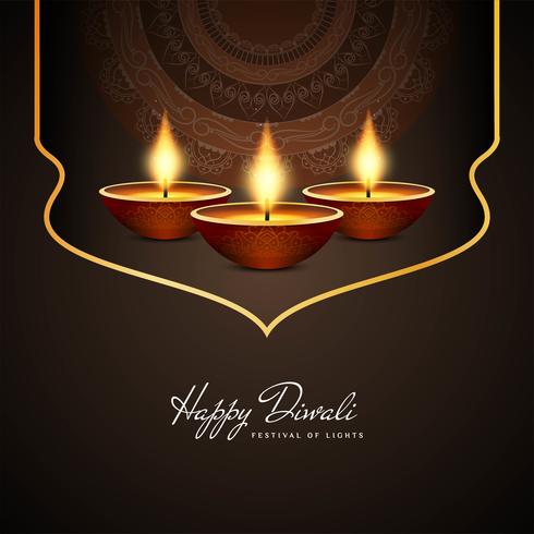 Fondo religioso hermoso abstracto feliz Diwali vector