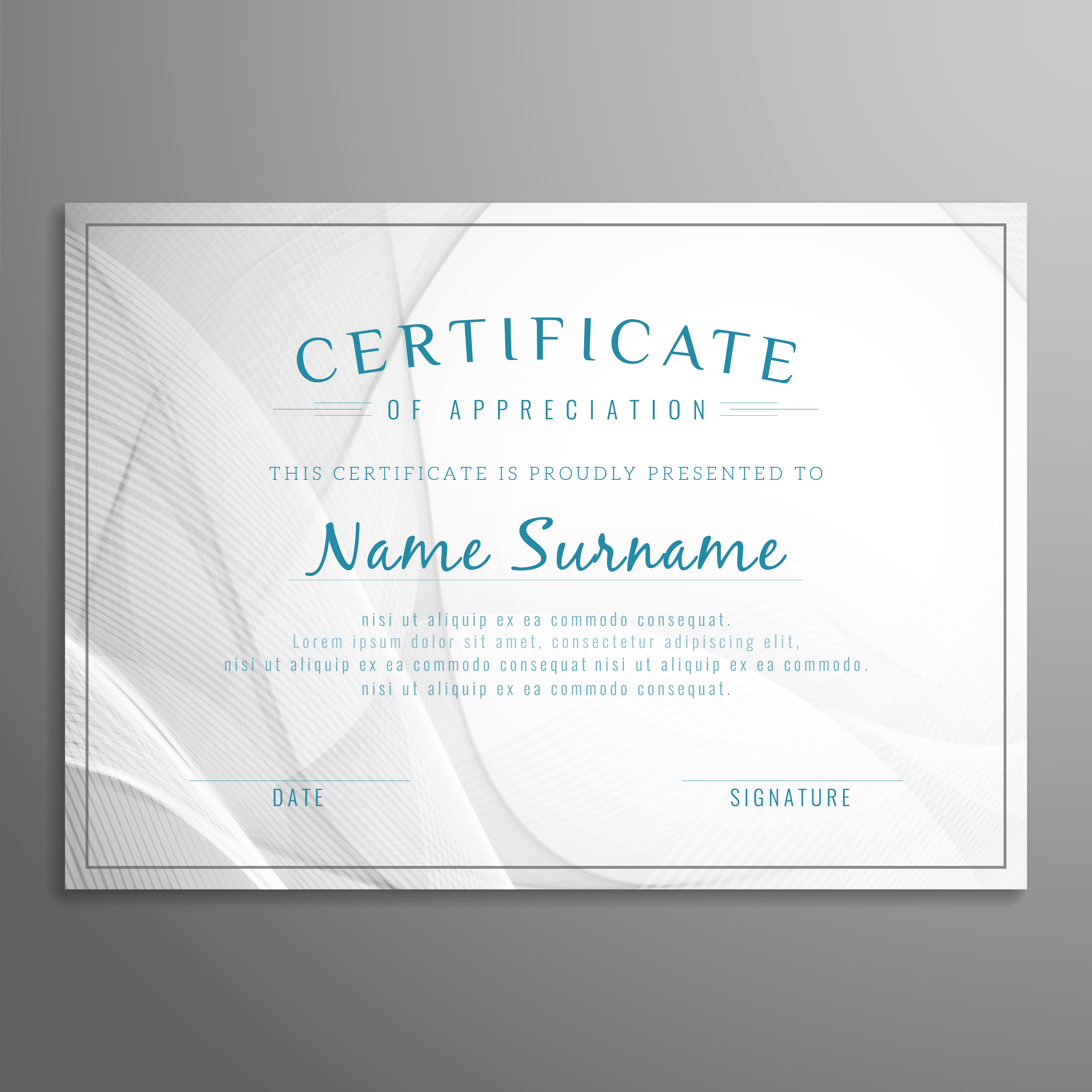 Abstract modern certificate design template 253356 - Download Free