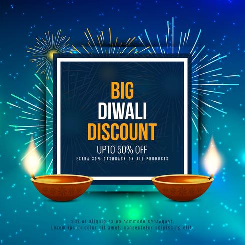 Abstract Happy Diwali sale offer background vector