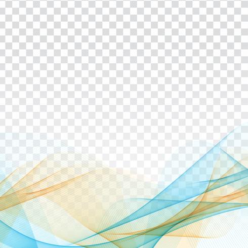 Abstract colorful wavy transparent background vector