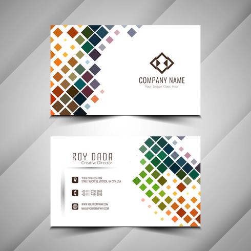 Abstract colorful business card template vector