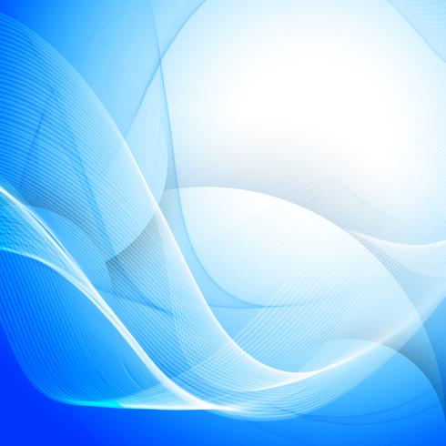Abstract blue wave background vector