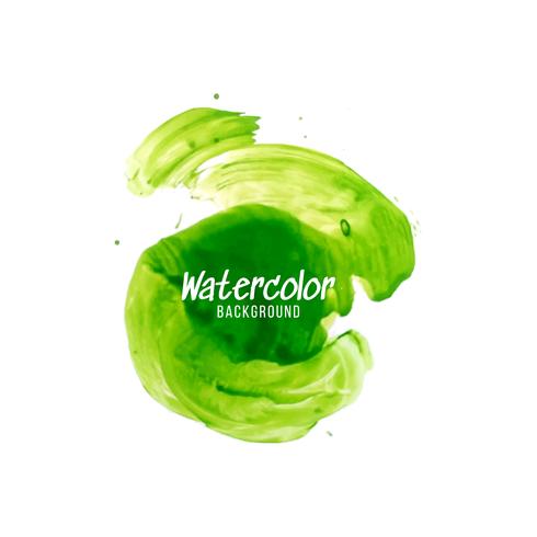 Abstract green watercolor design background vector