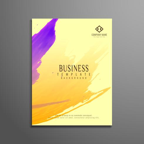 Abstract watercolor business flyer template design vector