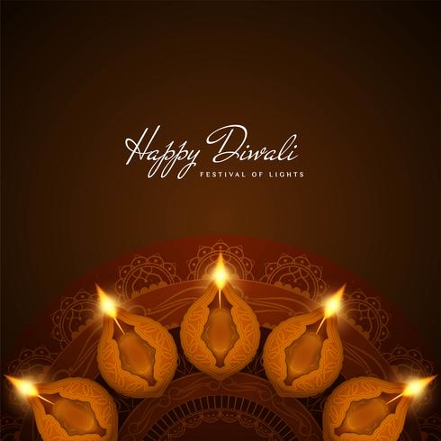 Abstract stylish Happy Diwali decorative background vector