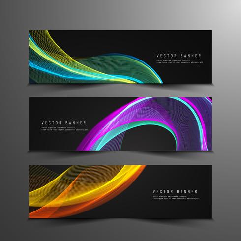 Conjunto de banners moderno abstracto vector