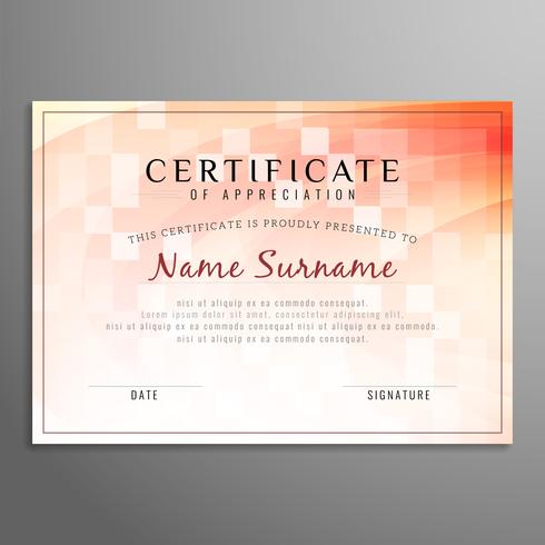 Abstract modern certificate design template vector