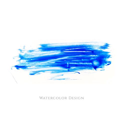 Abstract blue watercolor strokes design vector