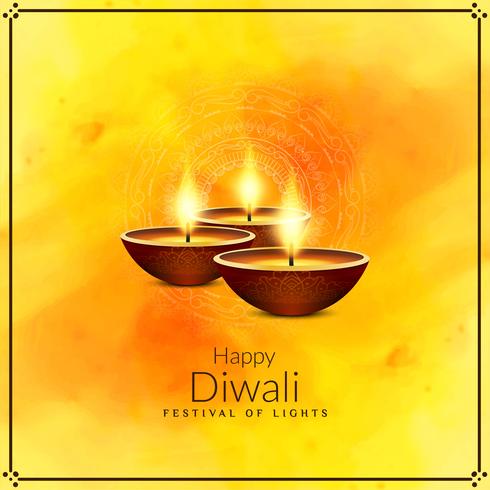 Abstract Happy Diwali festival greeting background vector